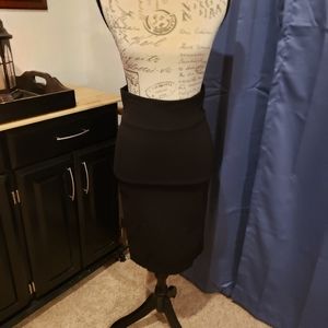 Solid black pencil skirt